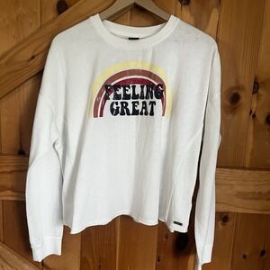 Roxy‎ Sweatshirt Women's Large Long Sleeve Feeling Great *READ*